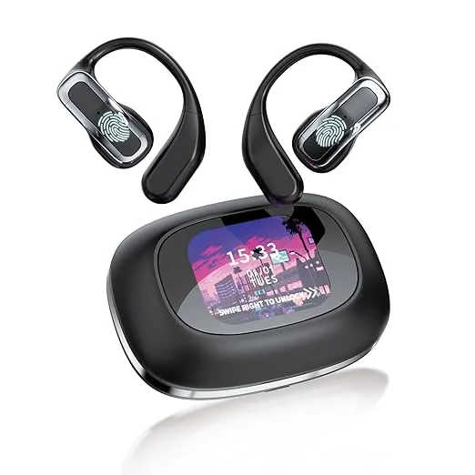 Smart Touch Screen Wireless Earbuds with Bluetooth Charging Case